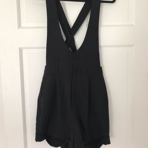 Frank & Oak black shorteralls
